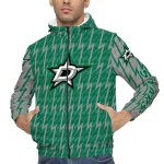 customized dallas stars lightning strike grid green windbreaker jacket best selling