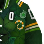 customized dallas stars shamrock vortex green varsity jacket best selling