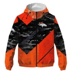 customized denver broncos arrow matrix orange black windbreaker jacket best selling