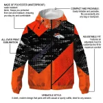customized denver broncos arrow matrix orange black windbreaker jacket best selling