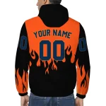 customized denver broncos flame trim orange black windbreaker jacket best selling