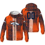 customized denver broncos tribal swirls orange windbreaker jacket best selling