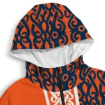 customized denver broncos tribal swirls orange windbreaker jacket best selling
