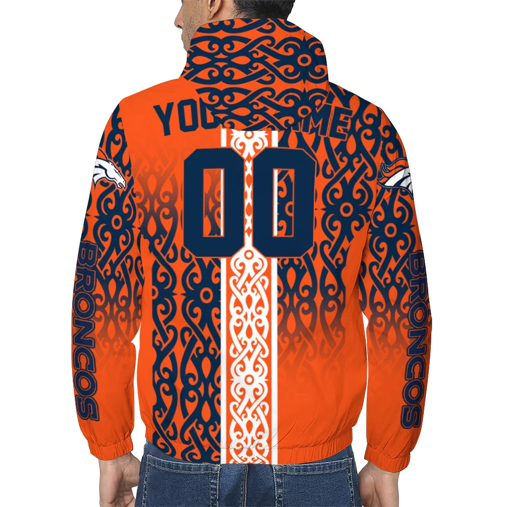 customized denver broncos tribal swirls orange windbreaker jacket trendy customized denver broncos tribal swirls orange windbreaker jacket trendy