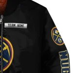 customized denver nuggets american flag skull black bomber jacket best selling