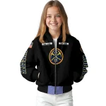 customized denver nuggets american flag skull black bomber jacket best selling