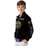customized denver nuggets american flag skull black bomber jacket best selling