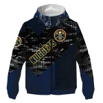 customized denver nuggets arrow matrix blue black windbreaker jacket best selling