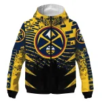 customized denver nuggets brick motion blue black windbreaker jacket best selling