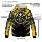 customized denver nuggets brick motion blue black windbreaker jacket best selling