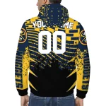 customized denver nuggets brick motion blue black windbreaker jacket best selling