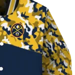 customized denver nuggets camouflage style blue varsity jacket best selling