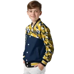 customized denver nuggets camouflage style blue varsity jacket best selling