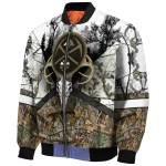 customized denver nuggets deer skull camouflage white bomber jacket best selling