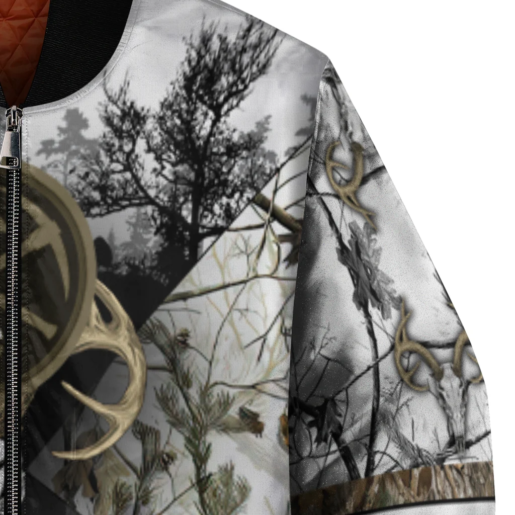 customized denver nuggets deer skull camouflage white bomber jacket premium grade customized denver nuggets deer skull camouflage white bomber jacket premium grade