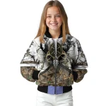 customized denver nuggets deer skull camouflage white bomber jacket best selling