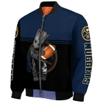 customized denver nuggets groot football blue black bomber jacket best selling