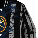 customized denver nuggets star stripes blue black varsity jacket best selling
