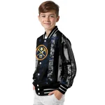 customized denver nuggets star stripes blue black varsity jacket best selling