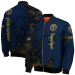 customized denver nuggets tribal deer art blue bomber jacket best selling
