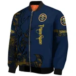 customized denver nuggets tribal deer art blue bomber jacket best selling