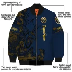 customized denver nuggets tribal deer art blue bomber jacket best selling