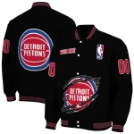 customized detroit pistons claw edge black varsity jacket best selling