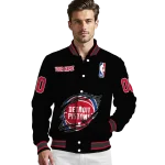 customized detroit pistons claw edge black varsity jacket best selling