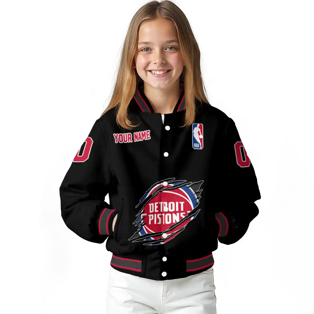 customized detroit pistons claw edge black varsity jacket top rated customized detroit pistons claw edge black varsity jacket top rated