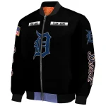customized detroit tigers american flag skull black bomber jacket best selling