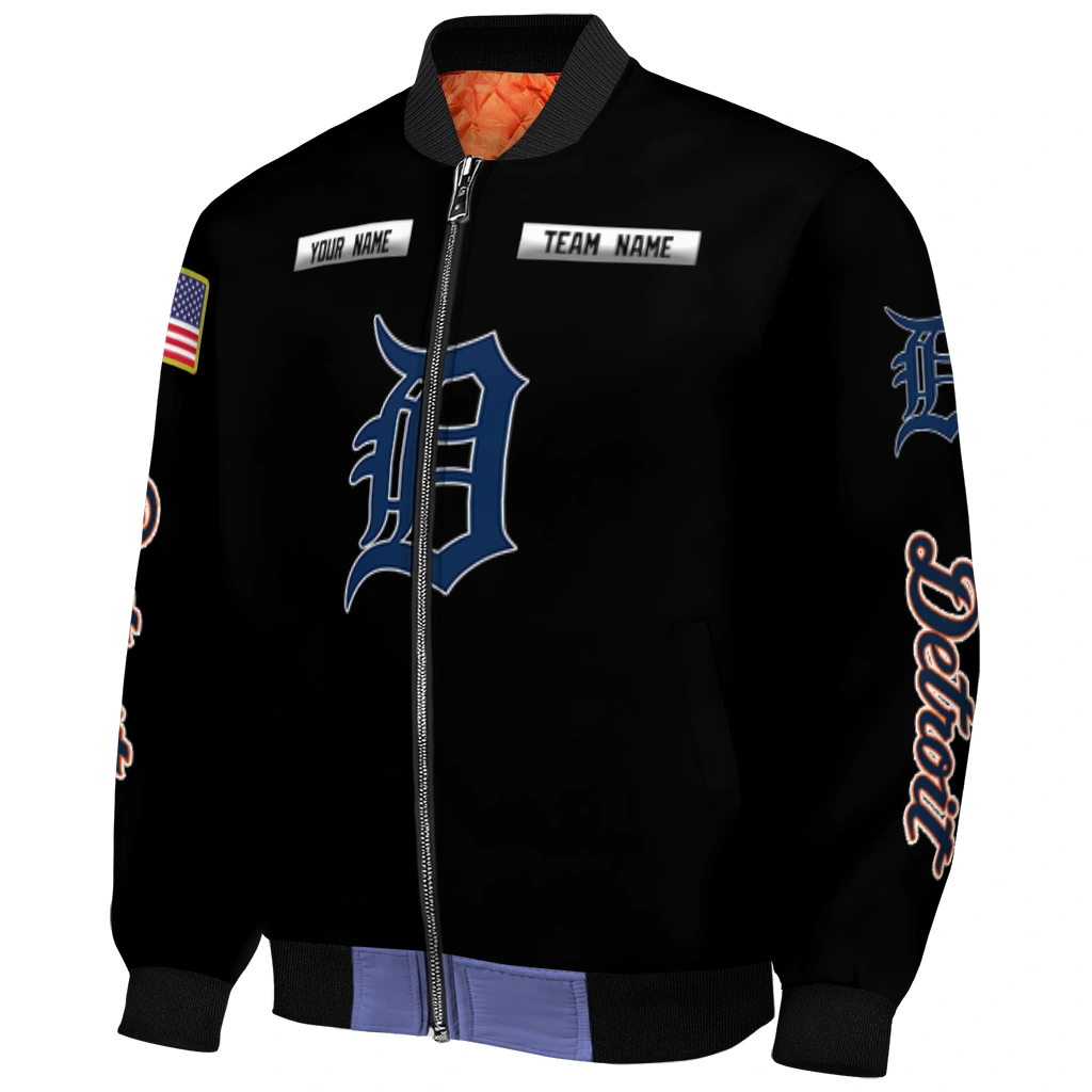 customized detroit tigers american flag skull black bomber jacket fashion forward customized detroit tigers american flag skull black bomber jacket fashion forward