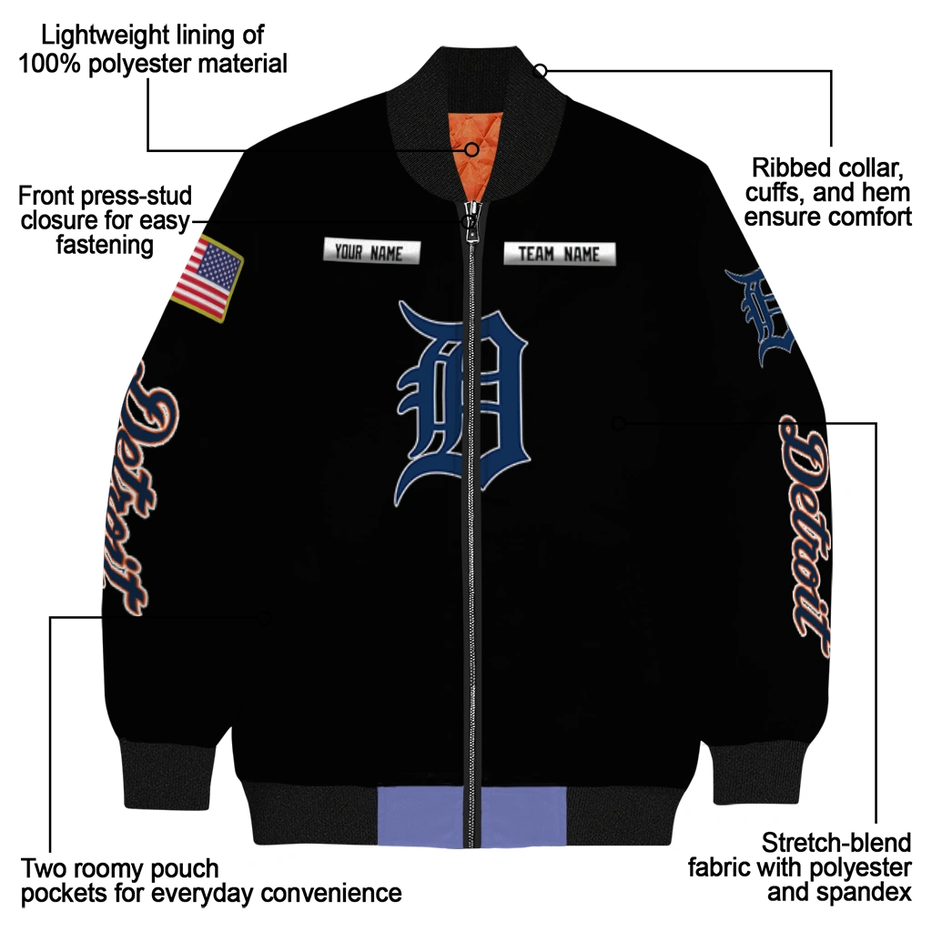customized detroit tigers american flag skull black bomber jacket new arrival customized detroit tigers american flag skull black bomber jacket new arrival