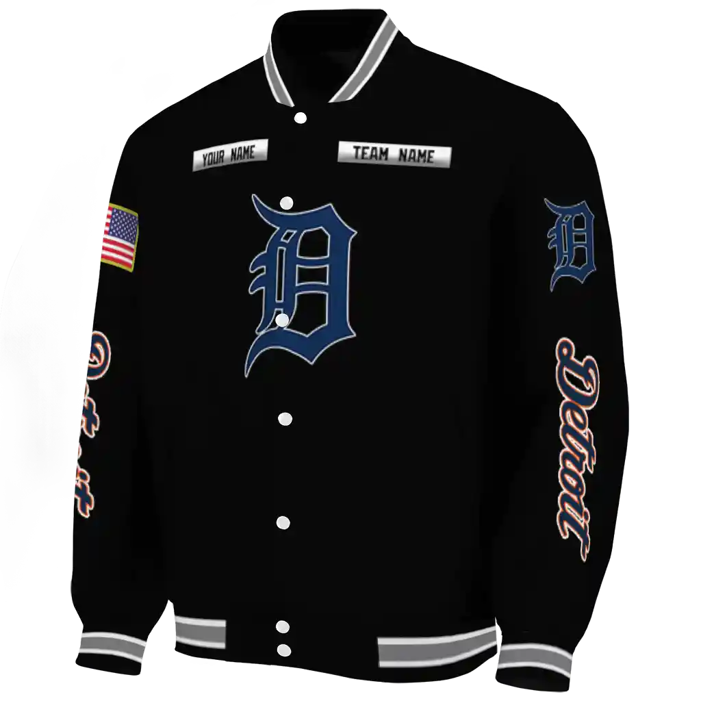 customized detroit tigers american flag skull black varsity jacket best selling customized detroit tigers american flag skull black varsity jacket best selling