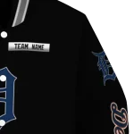 customized detroit tigers american flag skull black varsity jacket best selling