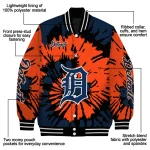 customized detroit tigers burst splatter navy varsity jacket best selling