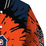customized detroit tigers burst splatter navy varsity jacket best selling