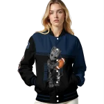 customized detroit tigers groot football navy black varsity jacket best selling