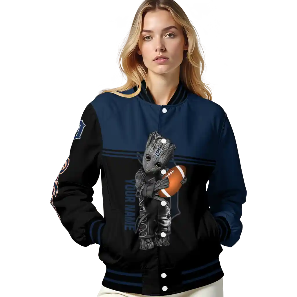 customized detroit tigers groot football navy black varsity jacket latest model customized detroit tigers groot football navy black varsity jacket latest model