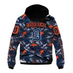 customized detroit tigers shark art navy windbreaker jacket best selling