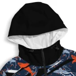 customized detroit tigers shark art navy windbreaker jacket best selling