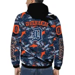 customized detroit tigers shark art navy windbreaker jacket best selling