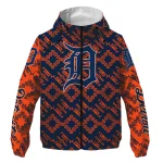 customized detroit tigers trellis mesh navy windbreaker jacket best selling