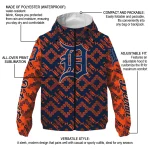 customized detroit tigers trellis mesh navy windbreaker jacket best selling