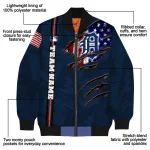 customized detroit tigers us flag claws navy bomber jacket best selling