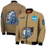 customized drake bulldogs claw effect beige bomber jacket best selling