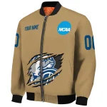 customized drake bulldogs claw effect beige bomber jacket best selling