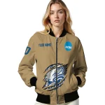 customized drake bulldogs claw effect beige bomber jacket best selling