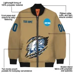 customized drake bulldogs claw effect beige bomber jacket best selling