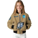 customized drake bulldogs claw effect beige bomber jacket best selling