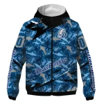 customized drake bulldogs shark art blue windbreaker jacket best selling
